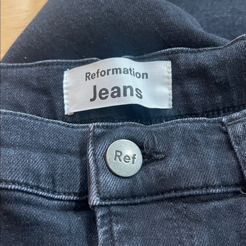 Reformation Black Distressed Skinny Jeans - Picture 3 of 4